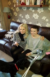 Olivia with Pixie Lott